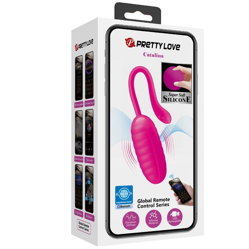 PRETTY LOVE - CATALINA PINK RECHARGEABLE VIBRATING EGG FREE APP