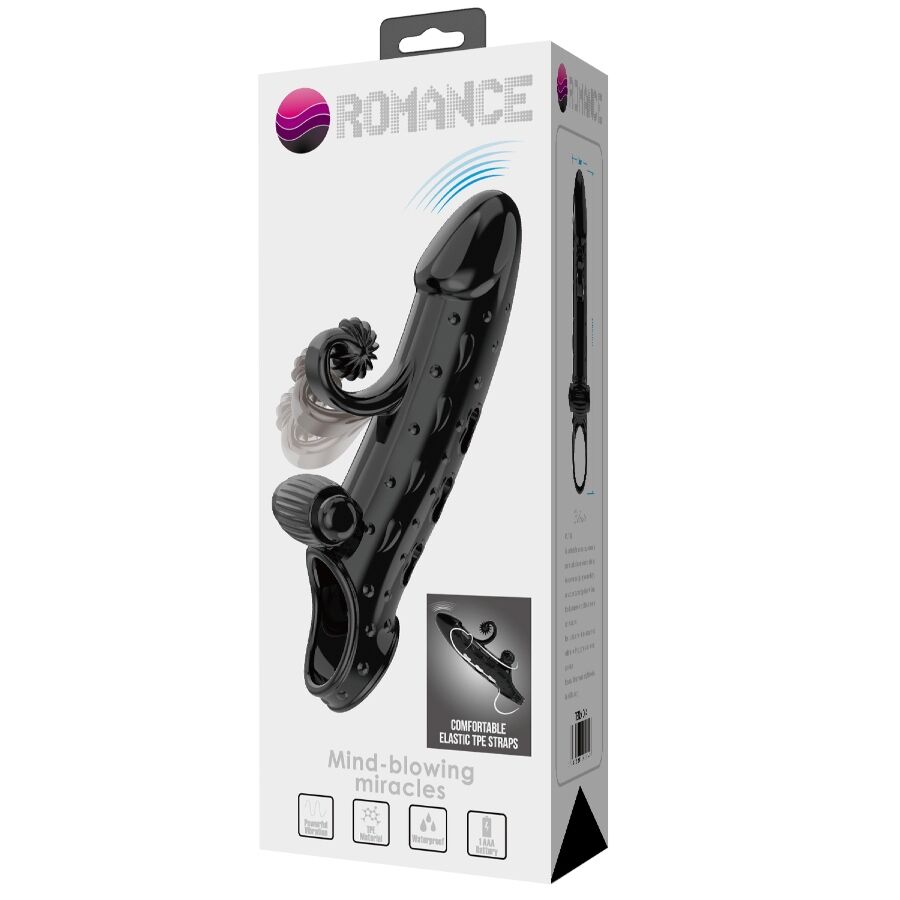 ROMANCE - VIBRATING PENIS SLEEVE BLACK