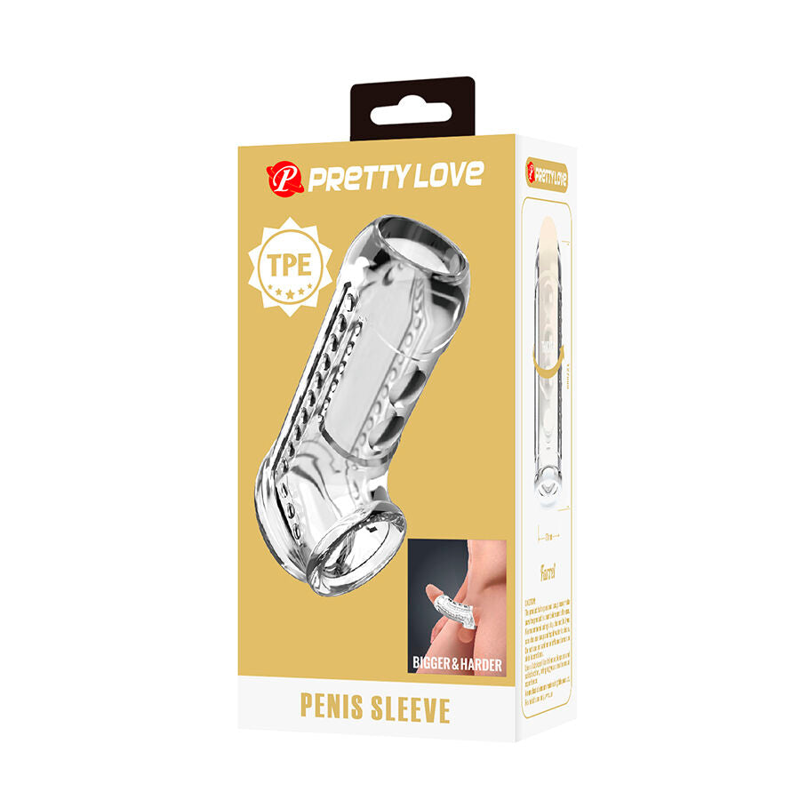 PRETTY LOVE - TRANSPARENT TEXTURED PENIS SHEATH