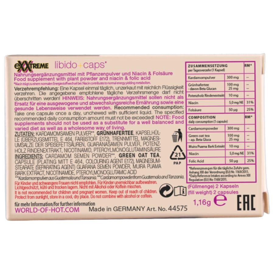 HOT - EXXTREME LIBIDO CAPS WOMAN 2 UNITS