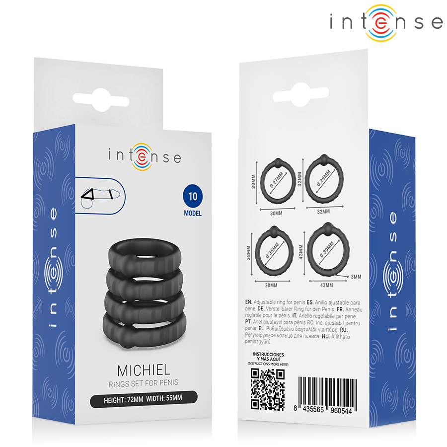 INTENSE - MICHIEL SET OF 4 PENIS RINGS MODEL 10