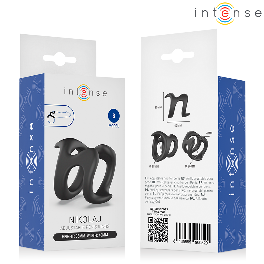 INTENSE - NIKOLAJ ADJUSTABLE PENIS RING MODEL 8