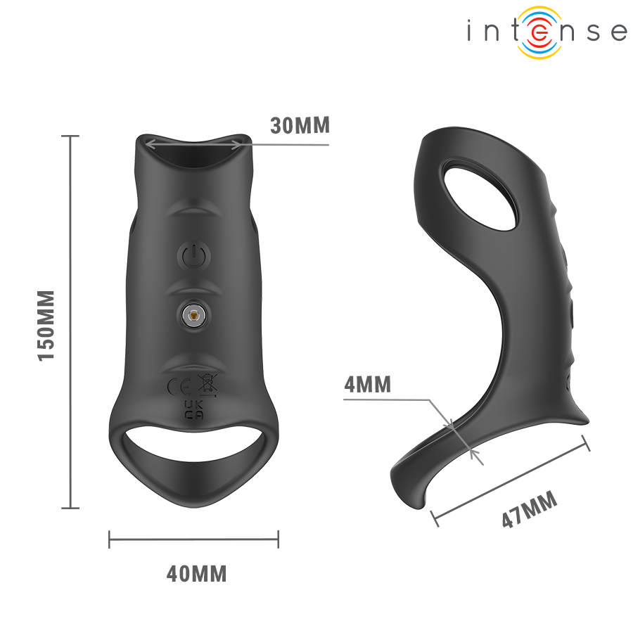 INTENSE - JEROME ADJUSTABLE VIBRATING PENIS RING MODEL 12