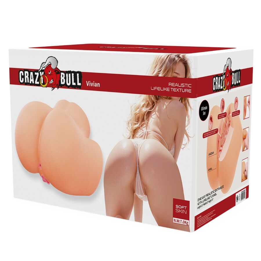 CRAZY BULL - VIVIAN REALISTIC FEMALE REAR VAGINA AND ANAL 7 KG