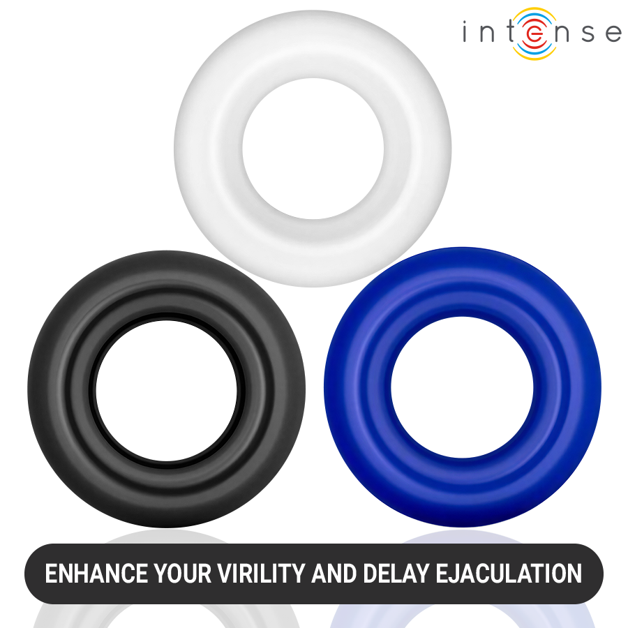 INTENSE - WICK SET OF 3 PENIS RINGS VARIOUS COLORS
