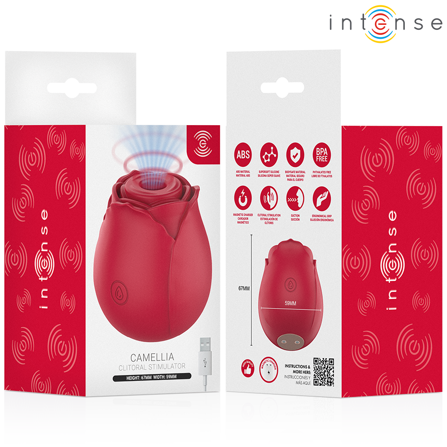INTENSE - CAMELLIA CLITORAL SUCTION ROSE BY WAVES BORDEAUX
