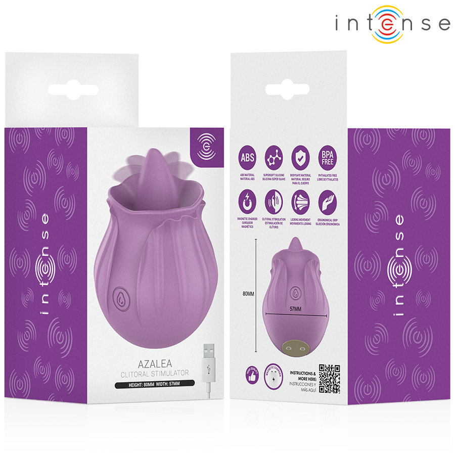 INTENSE - AZALEA FLOWER CLIT STIMULATING 10 VIBRATIONS PURPLE