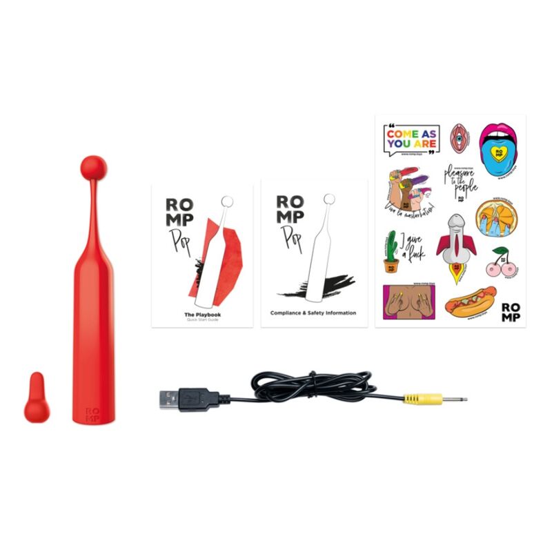 ROMP - POP HIGH FREQUENCY CLITORAL STIMULATOR RED