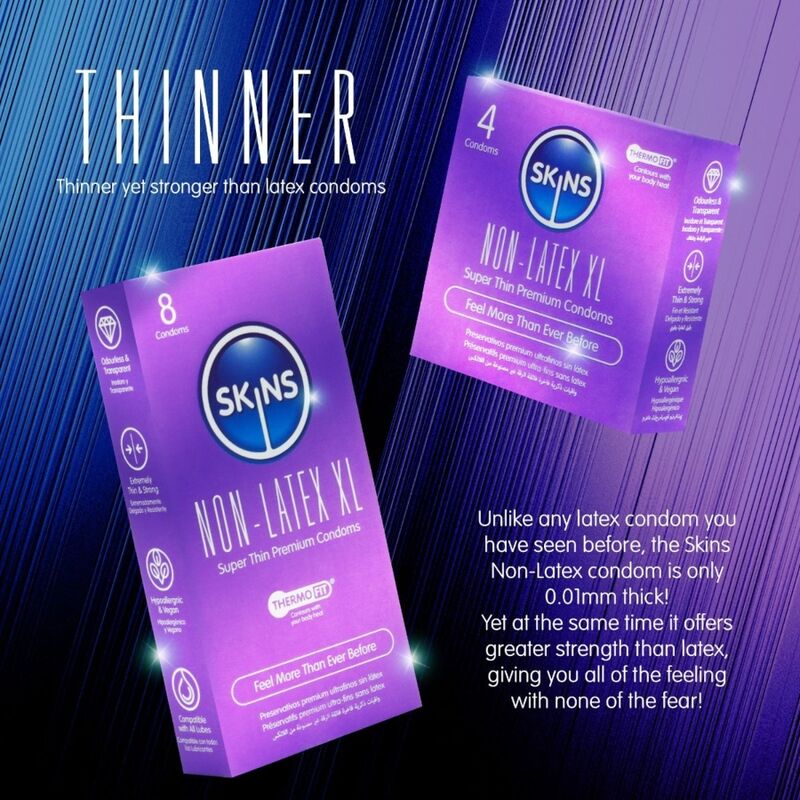 SKINS - LATEX-FREE CONDOMS XL PACK OF 4
