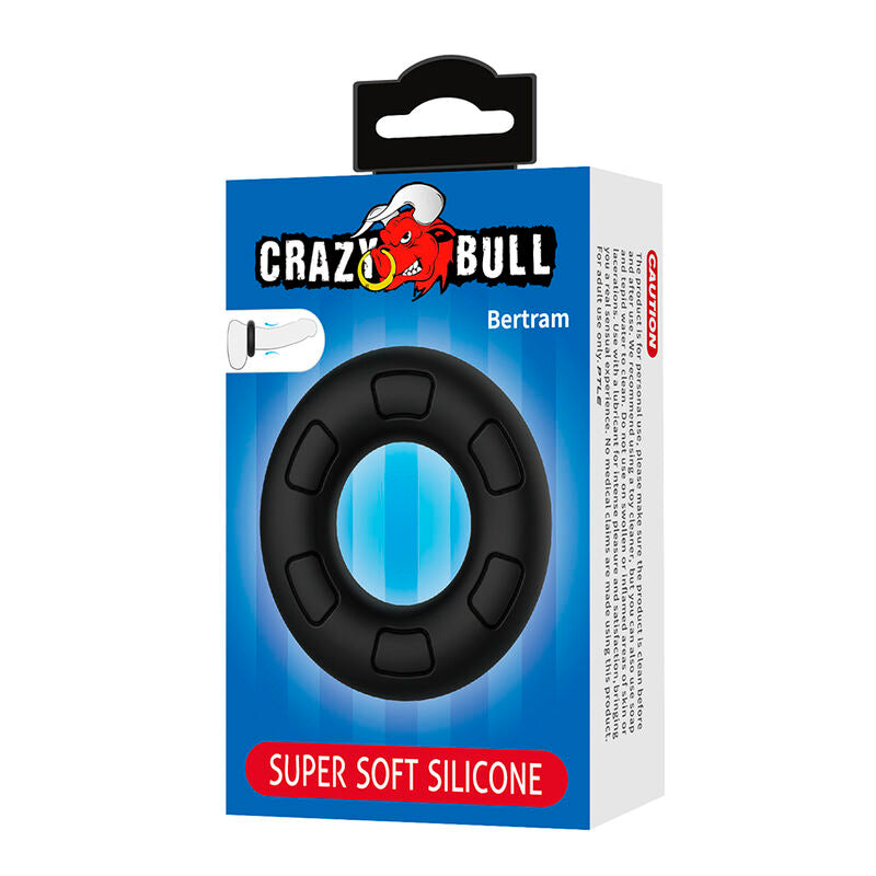 CRAZY BULL - BERTRAM SUPER SOFT SILICONE COCK RING BLACK