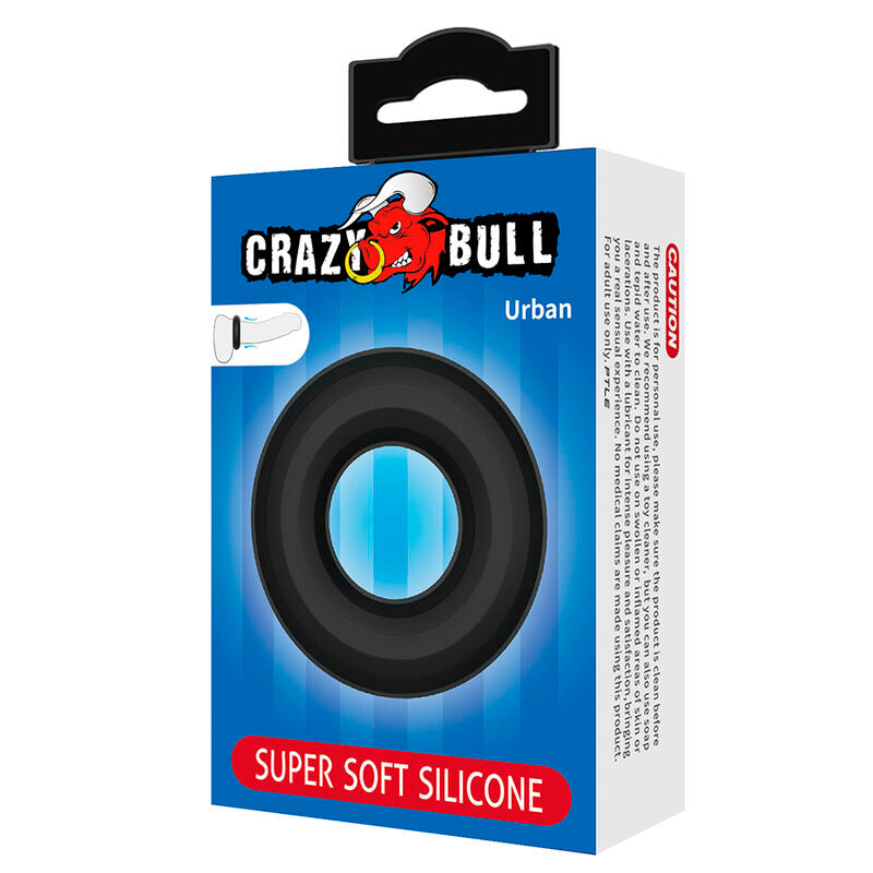CRAZY BULL - URBAN SUPER SOFT SILICONE COCK RING BLACK