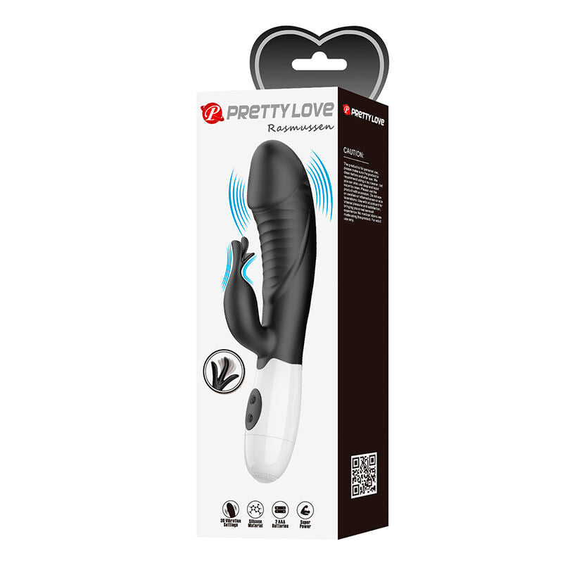PRETTY LOVE - RASMUSSEN 30 FUNCTION RABBIT VIBRATOR BLACK