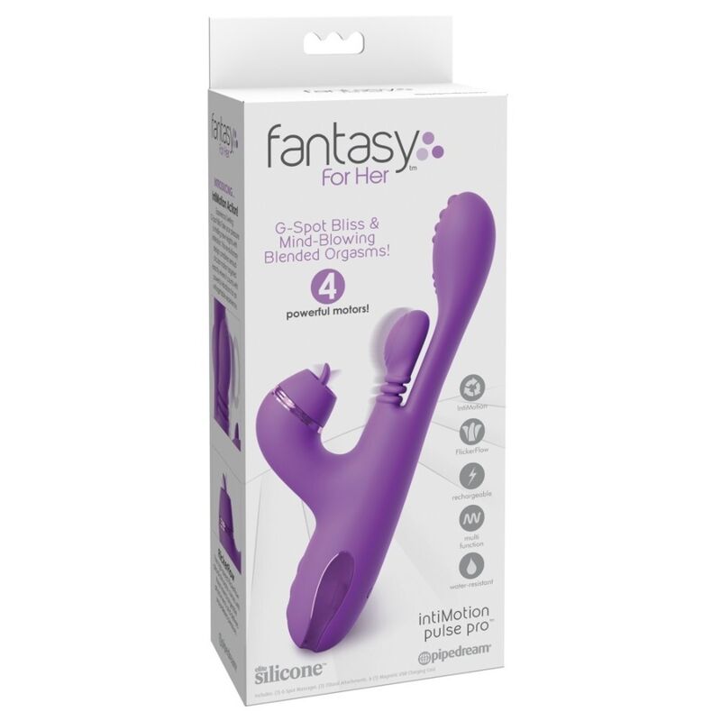FANTASY FOR HER - INTIMOTION PULSE PRO VIBE RABBIT VIBRATOR PURPLE