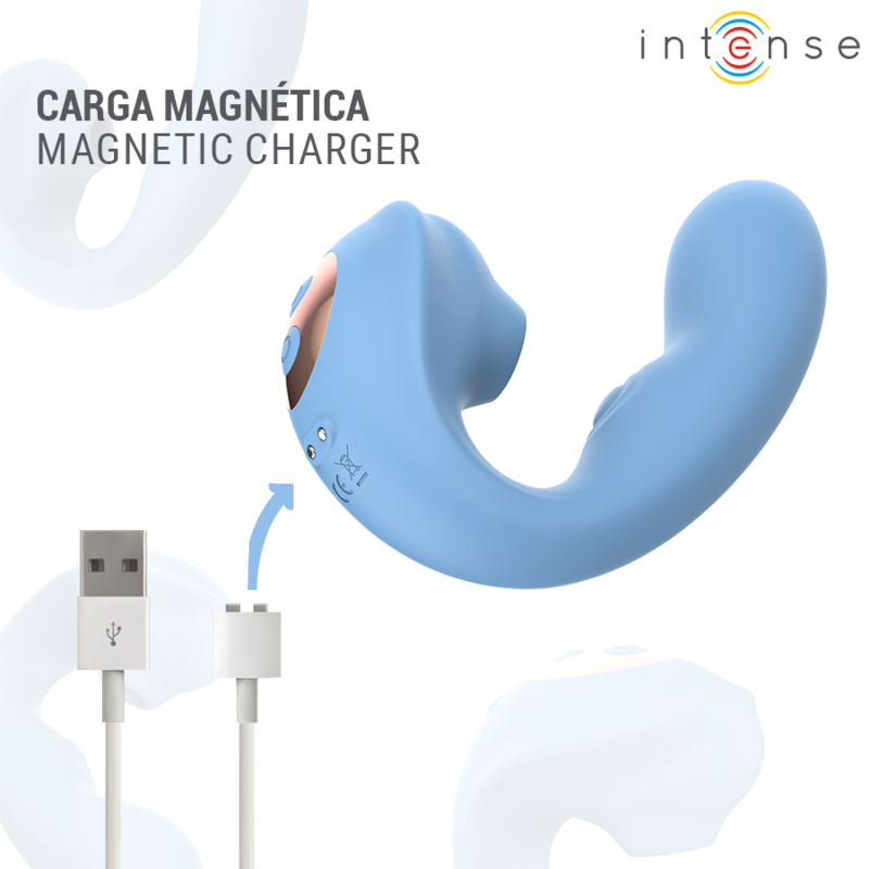 INTENSE - GINA MULTIFUNCTION CLITORAL STIMULATOR BLUE
