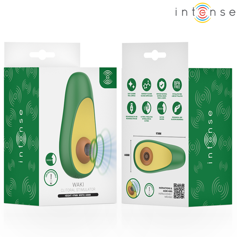INTENSE - WAKI AVOCADO CLITORAL SUCTION STIMULATOR