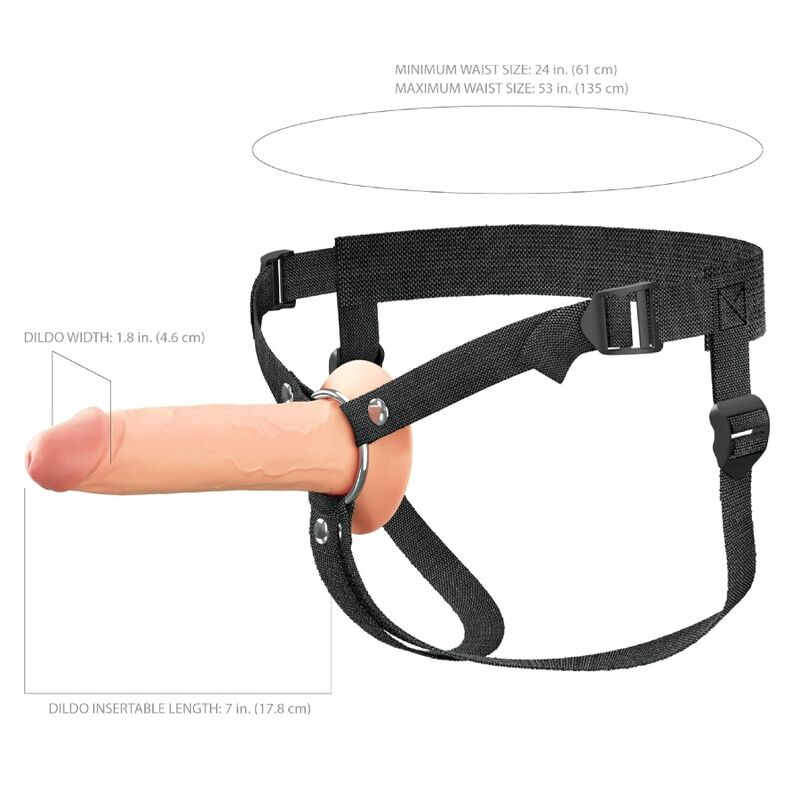 FANTASY X-TENSIONS ELITE - 20.3 CM HOLLOW SILICONE STRAP-ON