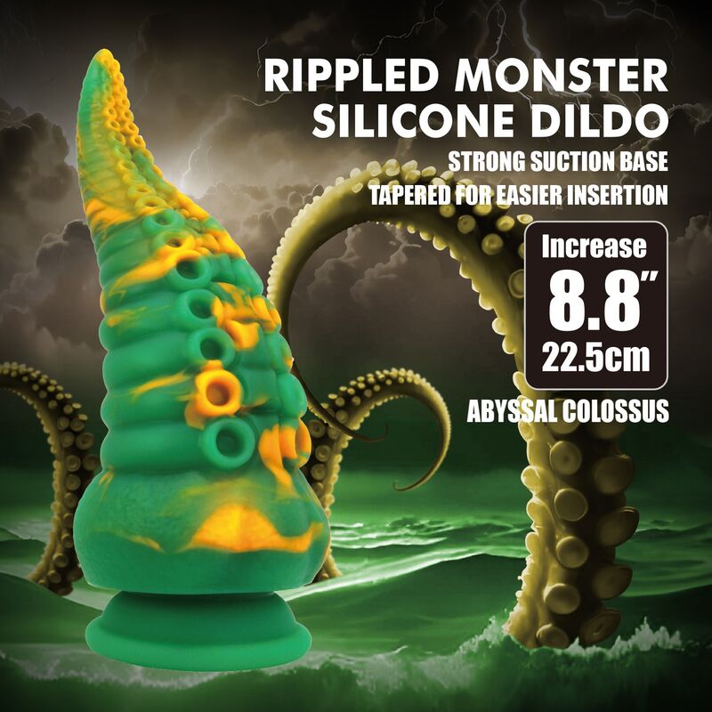 POWER MONSTERS - ABYSSAL COLOSSUS BICOLOR FANTASY SILICONE DILDO 22.5 CM Ø 6 CM