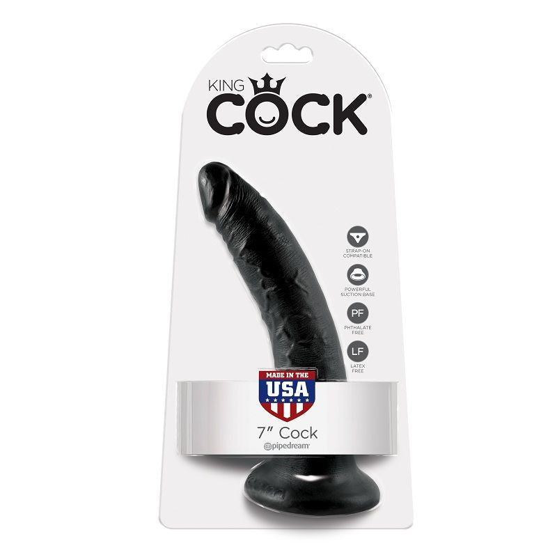 KING COCK - DILDO BLACK 17.8 CM