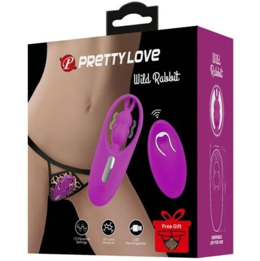 PRETTY LOVE - STYMULATOR DZIKIEGO KROLIKA DO MAJTEK Z PILOTEM LILIOWY