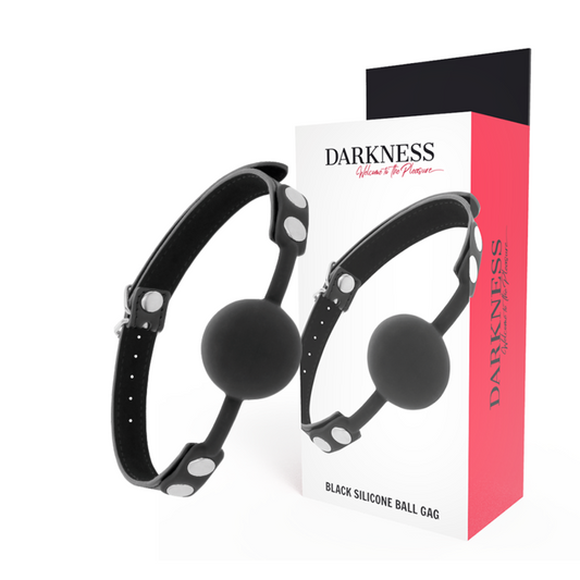 DARKNESS - CZARNY SILIKONOWY KNEBEL