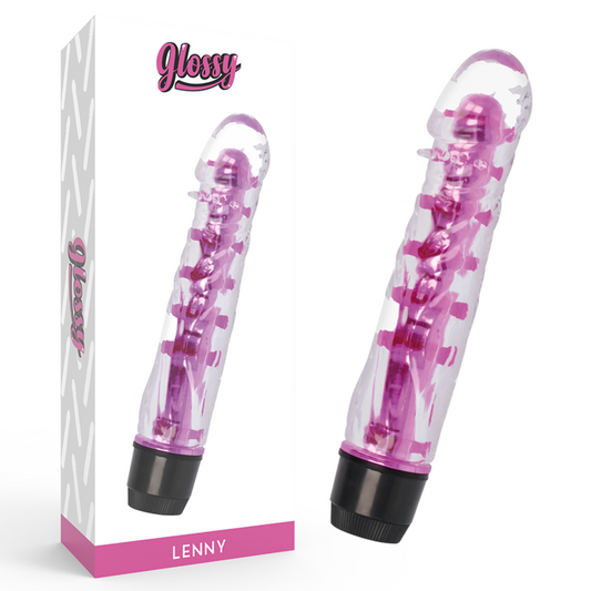 GLOSSY - WIBRATOR LENNY ROZOWY