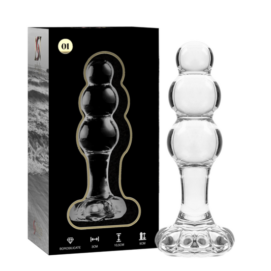 NEBULA SERIES BY IBIZA - MODEL 1 WTYCZKA SZKLO BOROSILIKATOWE PRZEZROCZYSTE 10.5 CM -O- 3 CM