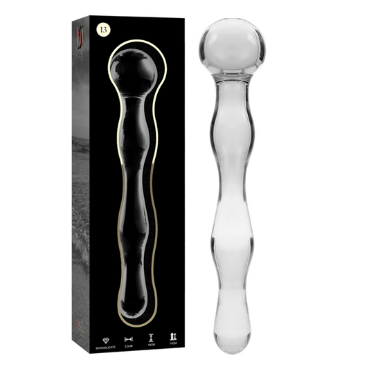 NEBULA SERIES BY IBIZA - MODEL 13 DILDO SZKLO BOROSILIKATOWE PRZEZROCZYSTE 18 CM -O- 3.5 CM