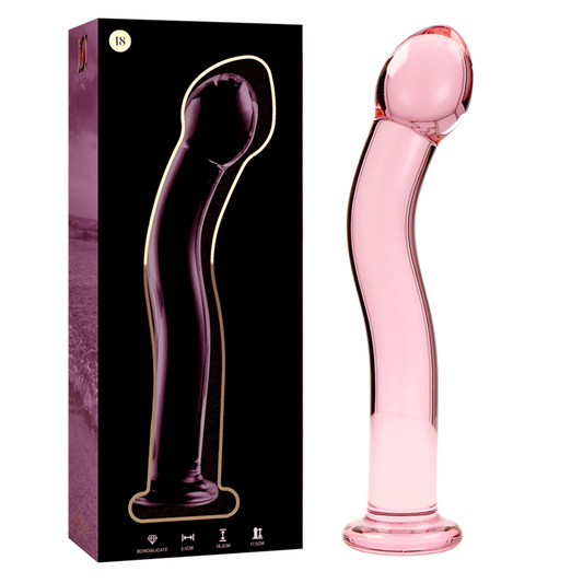 NEBULA SERIES BY IBIZA - MODEL 18 DILDO SZKLO BOROSILIKATOWE ROZOWY 18.5 CM -O- 3.5 CM