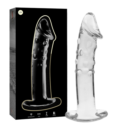NEBULA SERIES BY IBIZA - MODEL 19 DILDO SZKLO BOROSILIKATOWE PRZEZROCZYSTE 18.5 CM -O- 4 CM