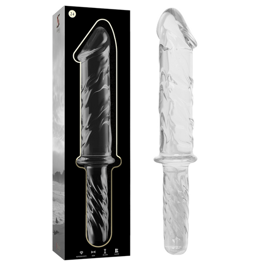 NEBULA SERIES BY IBIZA - MODEL 24 DILDO SZKLO BOROSILIKATOWE PRZEZROCZYSTE 28.5 CM -O- 5 CM
