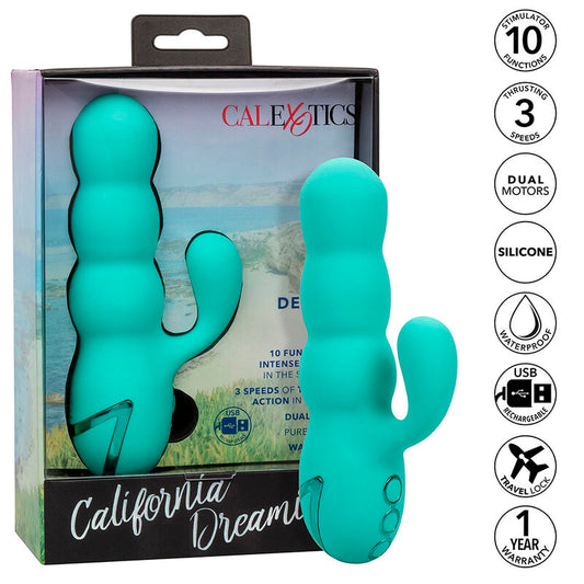 CALEXOTICS - DEL MAR DIVA WIBRATOR RABBIR AQUA GREEN BY CALIFORNIA DREAMING