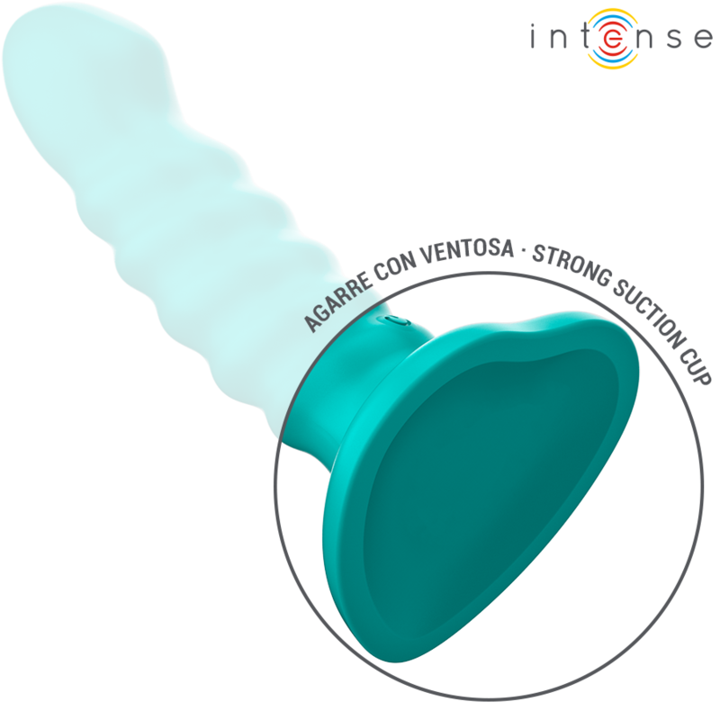 INTENSE - VIBRATORE BUFFY TAGLIA S DESIGN A SPIRALE 10 VIBRAZIONI TELECOMANDO BLU