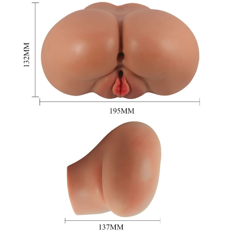 CRAZY BULL - LUNA VIBRATOR BUTT WITH REALISTIC VAGINA AND ANUS CONTROL REMOTO