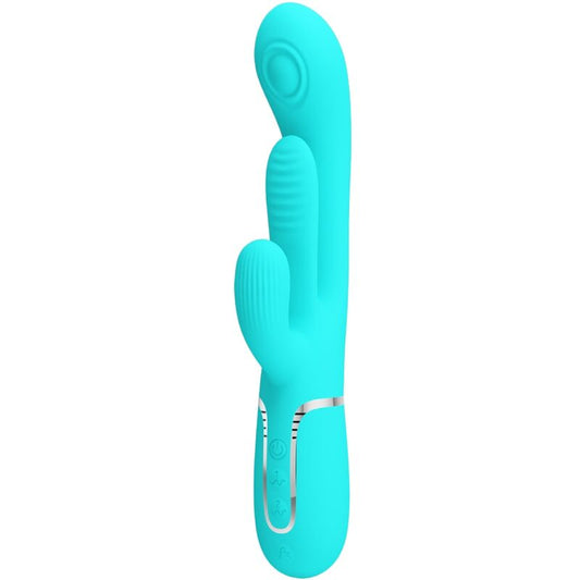 PRETTY LOVE - SHANIA TRIPLE RABBIT WIELOFUNKCYJNY WIBRATOR 3 W 1 NIEBIESKI