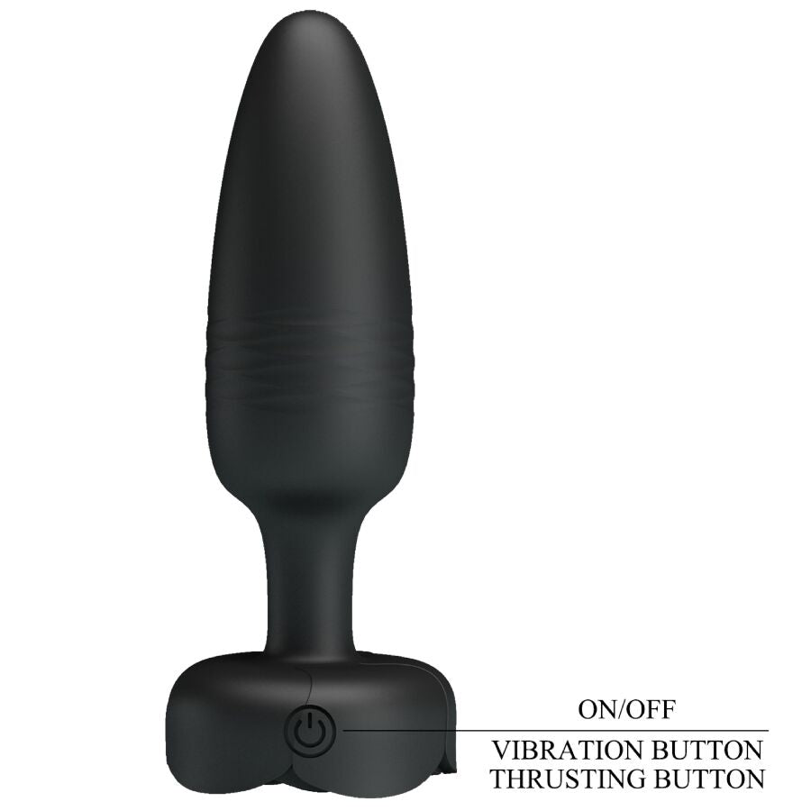 PRETTY LOVE - TARION ANAL PLUG WITH  LED LIGHT BLACK 12.5 CM