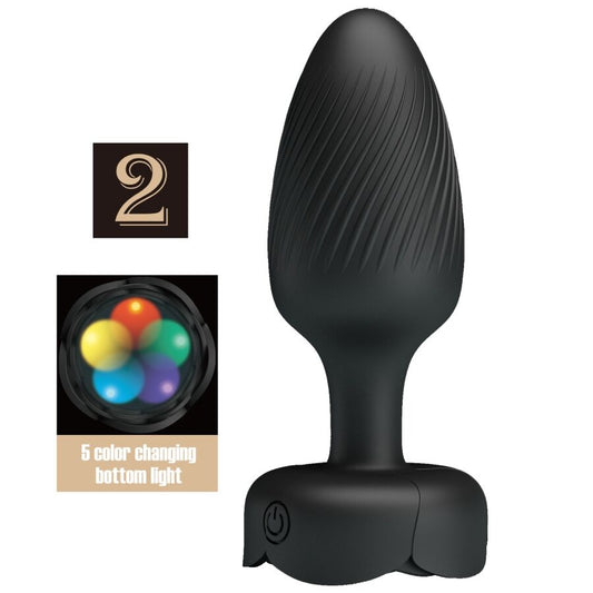 PRETTY LOVE - VARIAN ANALPLUG MED LED-LJUS SVART 10,8 CM