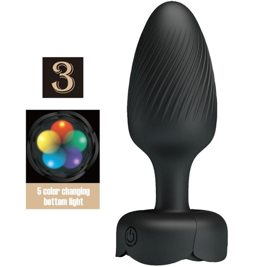 PRETTY LOVE - OSBORN ANALPLUGG MED LED-LJUS SVART 9,8 CM