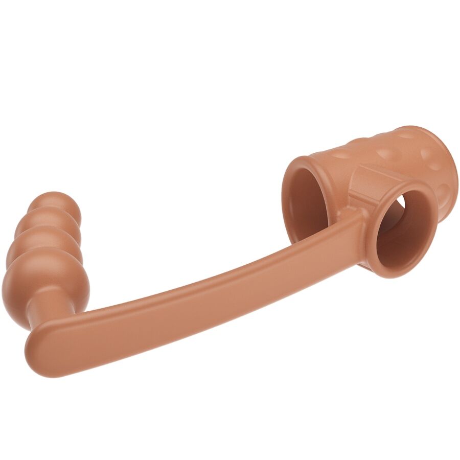 PRETTY LOVE - PENIS SLEEVE WITH ANAL PLUG NATURAL