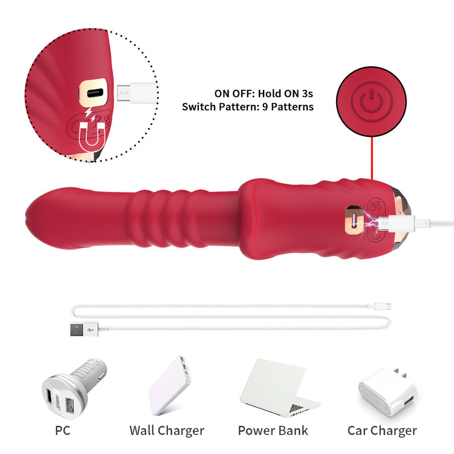 ARMONY - POINT A STIMULATING VIBRATOR DILDO RED