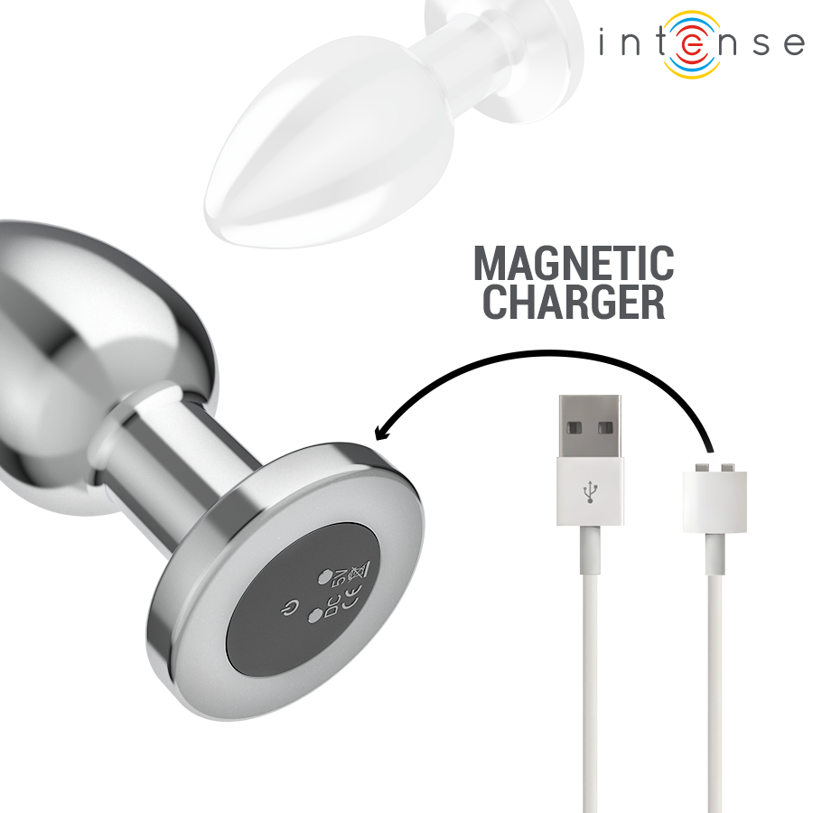 INTENSE - ANAL PLUG 10 VIBRATIONS METAL WITH REMOTE CONTROL L