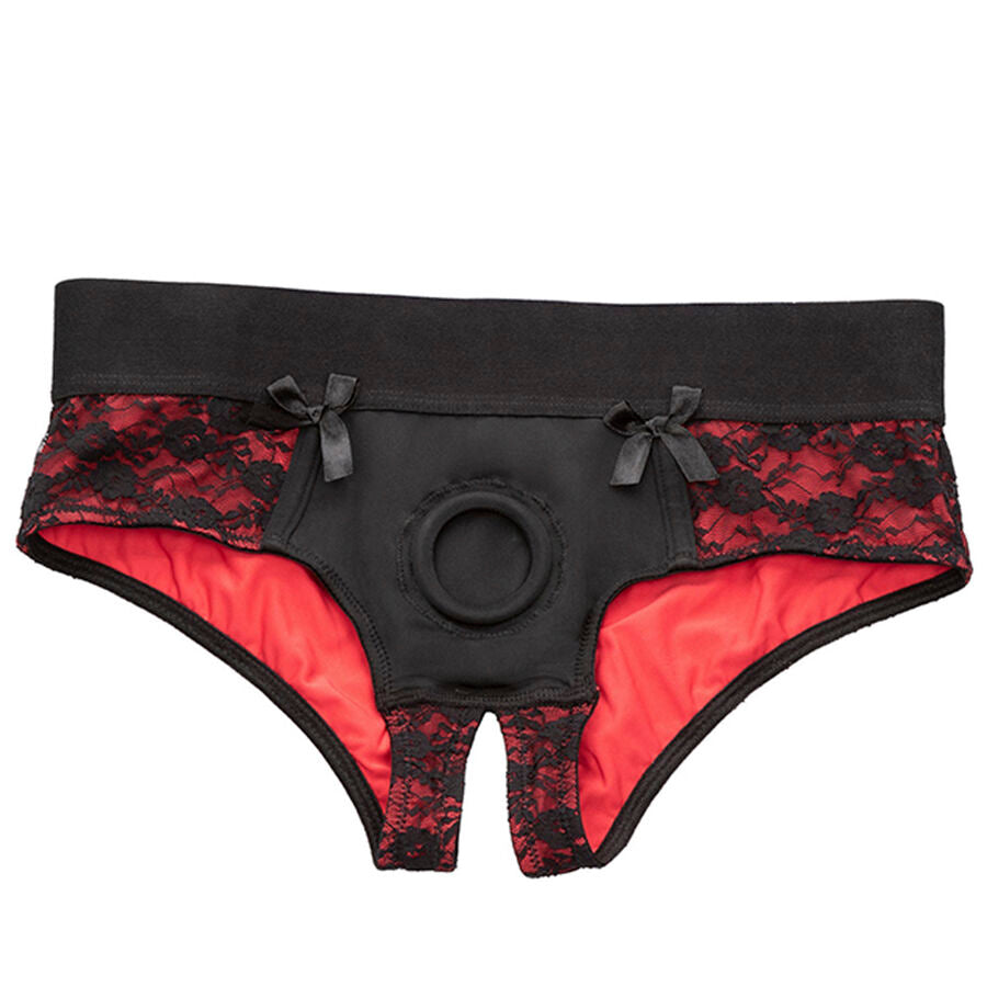 CALEXOTICS - SCANDAL SET OF CROTCHLESS PANTIES WITH DILDO SIZE S/M