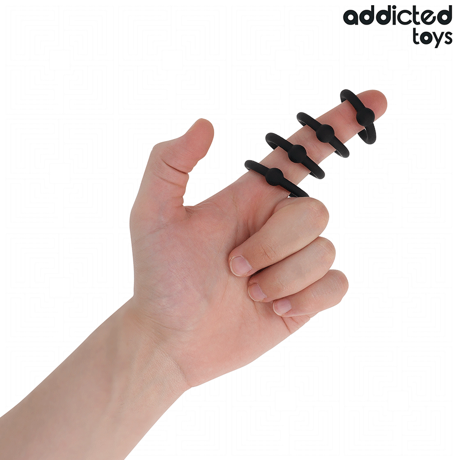 ADDICTED TOYS - SET OF PRESSURE SILICONE RINGS