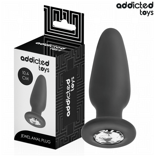 ADDICTED TOYS - BUTTPLUGG MED JUVEL SILIKON STORLEK M 10,4 CM