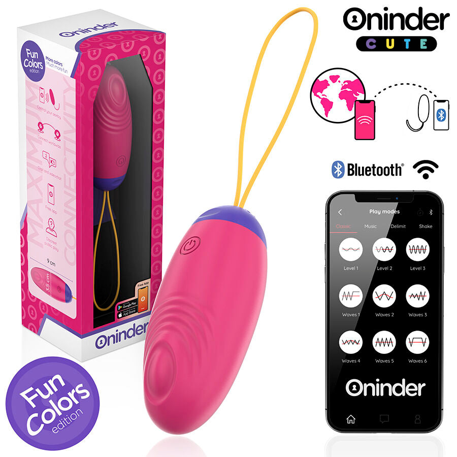 ONINDER CUTE - LOVE PLEASURE VIBRO-WAVE TAPPING SILICONE EGG - FREE GLOBAL APP