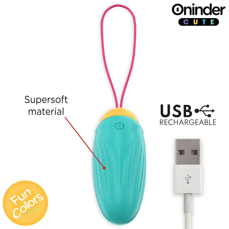 ONINDER CUTE - LOVE PLEASURE VIBRATING EGG - ROTATING SILICONE GEMS - FREE GLOBAL APP