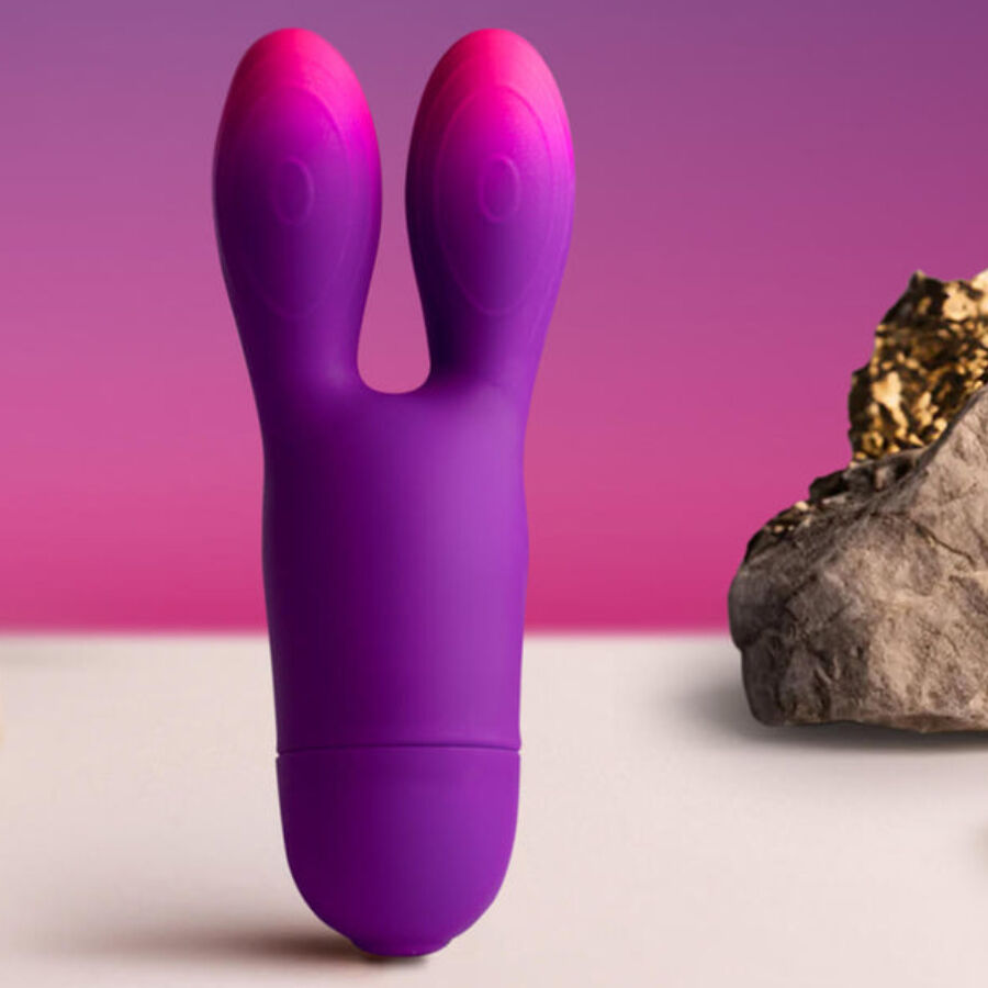 ROCKS- OFF - GLO-GIRL BUNNY PURPLE FLEXIBLE VIBRATOR