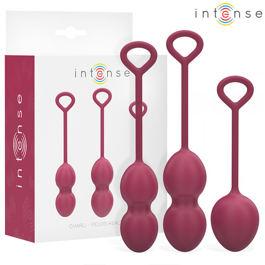 INTENSE - ZESTAW DO MIĘŚNI KEGEL BALL CHARLI BURGUND