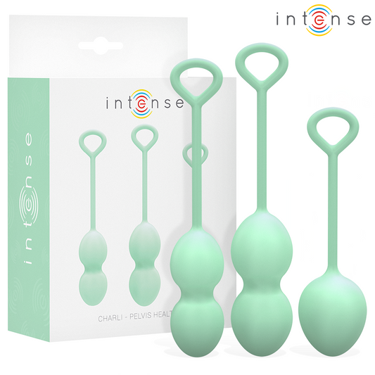 INTENSE - ZESTAW DO ĆWICZEŃ KEGEL BALL CHARLI JASNOZIELONY