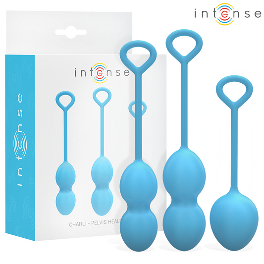 INTENSE - ZESTAW DO MIĘŚNI KEGEL BALL CHARLI NIEBIESKI