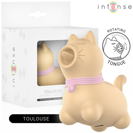 INTENSE STYMULATOR TULUZYJSKI Z OBROTOWYM O 360º JĘZYKIEM ŻÓŁTYM